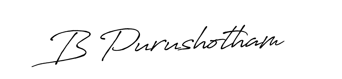 Design your own signature with our free online signature maker. With this signature software, you can create a handwritten (Antro_Vectra_Bolder) signature for name B Purushotham. B Purushotham signature style 7 images and pictures png