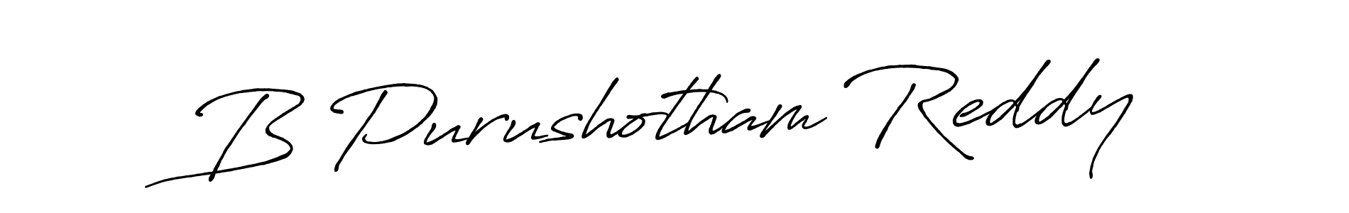 It looks lik you need a new signature style for name B Purushotham Reddy. Design unique handwritten (Antro_Vectra_Bolder) signature with our free signature maker in just a few clicks. B Purushotham Reddy signature style 7 images and pictures png