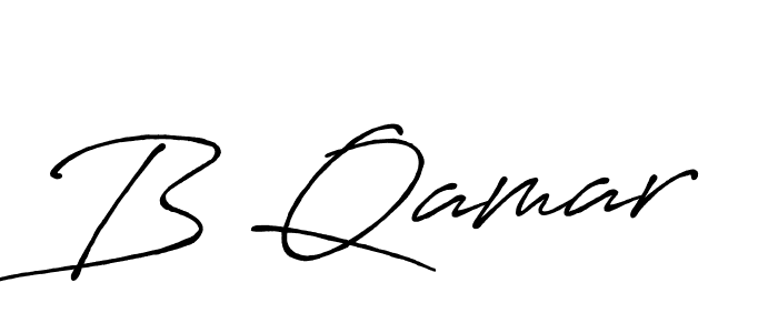 Create a beautiful signature design for name B Qamar. With this signature (Antro_Vectra_Bolder) fonts, you can make a handwritten signature for free. B Qamar signature style 7 images and pictures png