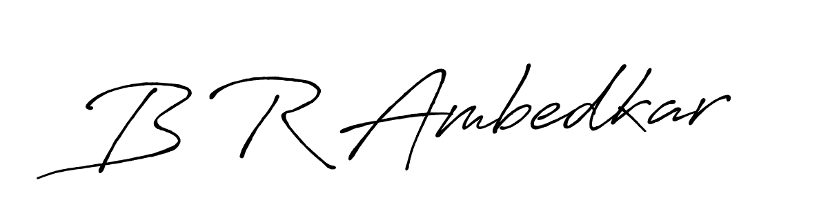 Create a beautiful signature design for name B R Ambedkar. With this signature (Antro_Vectra_Bolder) fonts, you can make a handwritten signature for free. B R Ambedkar signature style 7 images and pictures png