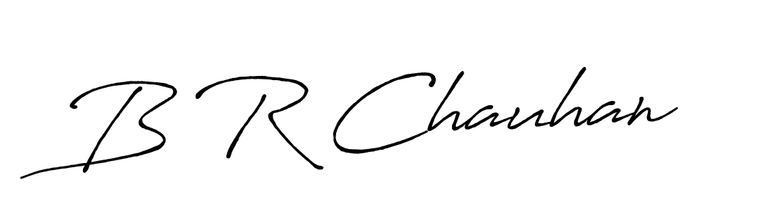 How to make B R Chauhan name signature. Use Antro_Vectra_Bolder style for creating short signs online. This is the latest handwritten sign. B R Chauhan signature style 7 images and pictures png