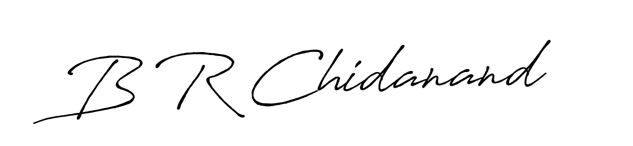 Make a beautiful signature design for name B R Chidanand. With this signature (Antro_Vectra_Bolder) style, you can create a handwritten signature for free. B R Chidanand signature style 7 images and pictures png