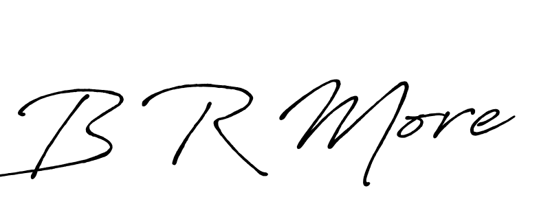 Make a beautiful signature design for name B R More. With this signature (Antro_Vectra_Bolder) style, you can create a handwritten signature for free. B R More signature style 7 images and pictures png