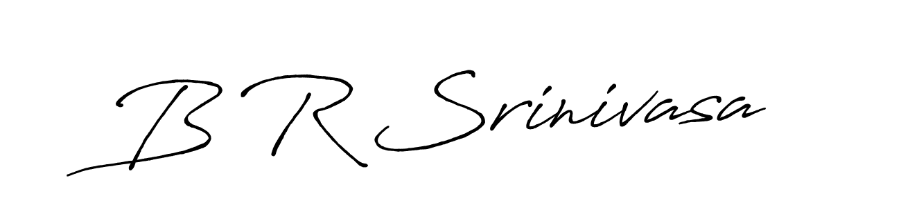 Create a beautiful signature design for name B R Srinivasa. With this signature (Antro_Vectra_Bolder) fonts, you can make a handwritten signature for free. B R Srinivasa signature style 7 images and pictures png