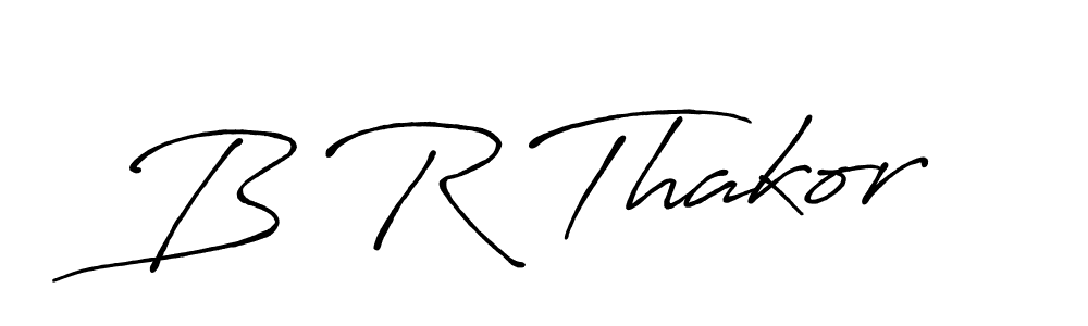 How to make B R Thakor signature? Antro_Vectra_Bolder is a professional autograph style. Create handwritten signature for B R Thakor name. B R Thakor signature style 7 images and pictures png
