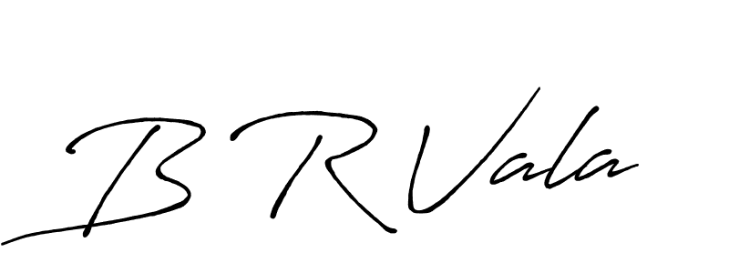 Create a beautiful signature design for name B R Vala. With this signature (Antro_Vectra_Bolder) fonts, you can make a handwritten signature for free. B R Vala signature style 7 images and pictures png