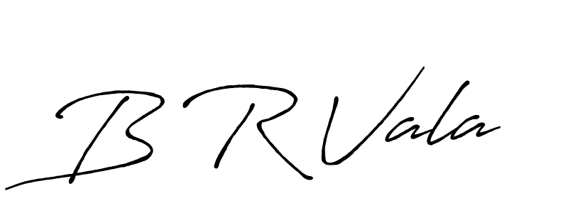 Create a beautiful signature design for name B R Vala. With this signature (Antro_Vectra_Bolder) fonts, you can make a handwritten signature for free. B R Vala signature style 7 images and pictures png