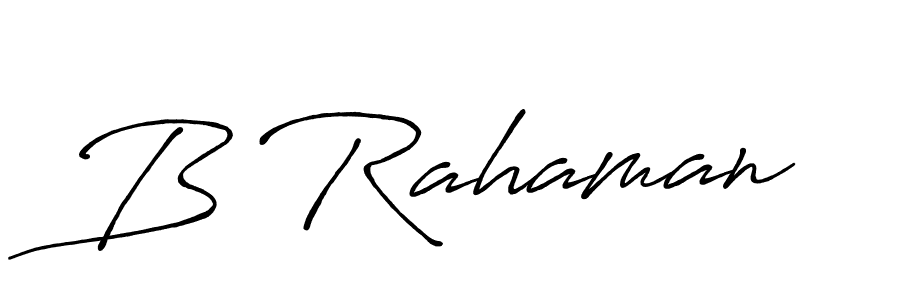 Create a beautiful signature design for name B Rahaman. With this signature (Antro_Vectra_Bolder) fonts, you can make a handwritten signature for free. B Rahaman signature style 7 images and pictures png