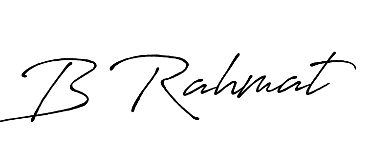 Use a signature maker to create a handwritten signature online. With this signature software, you can design (Antro_Vectra_Bolder) your own signature for name B Rahmat. B Rahmat signature style 7 images and pictures png