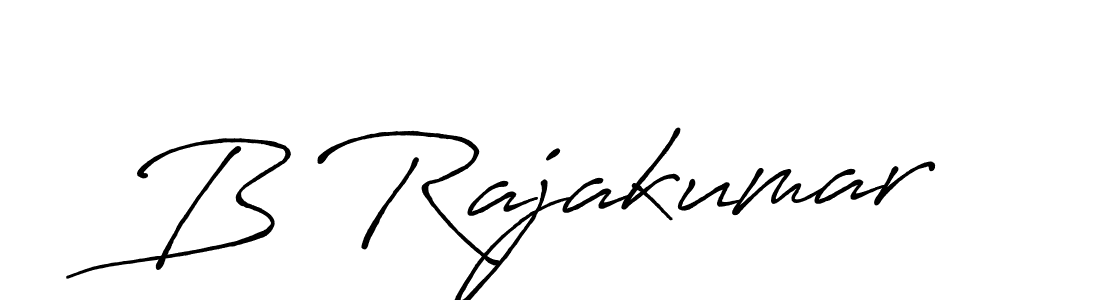 How to make B Rajakumar name signature. Use Antro_Vectra_Bolder style for creating short signs online. This is the latest handwritten sign. B Rajakumar signature style 7 images and pictures png