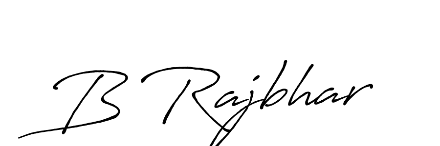 Use a signature maker to create a handwritten signature online. With this signature software, you can design (Antro_Vectra_Bolder) your own signature for name B Rajbhar. B Rajbhar signature style 7 images and pictures png