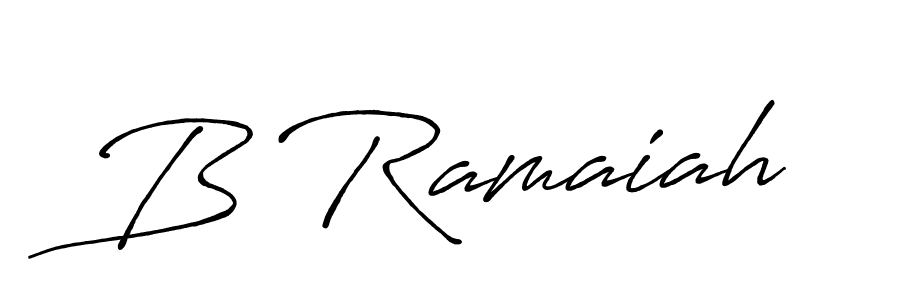 Use a signature maker to create a handwritten signature online. With this signature software, you can design (Antro_Vectra_Bolder) your own signature for name B Ramaiah. B Ramaiah signature style 7 images and pictures png