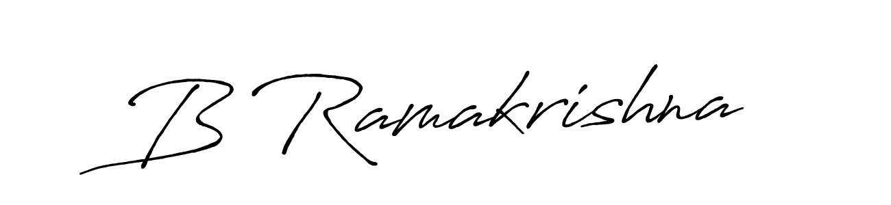 How to make B Ramakrishna name signature. Use Antro_Vectra_Bolder style for creating short signs online. This is the latest handwritten sign. B Ramakrishna signature style 7 images and pictures png