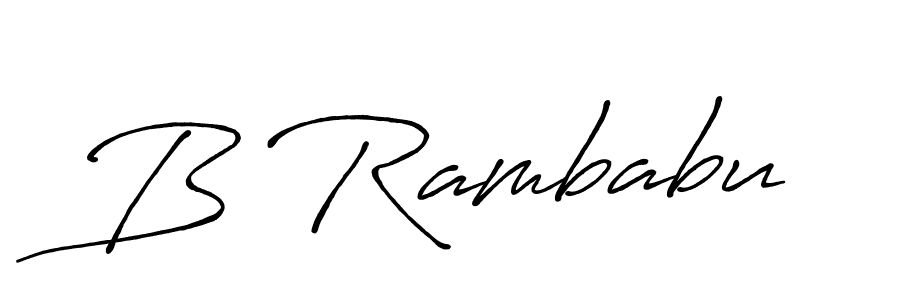 Also we have B Rambabu name is the best signature style. Create professional handwritten signature collection using Antro_Vectra_Bolder autograph style. B Rambabu signature style 7 images and pictures png