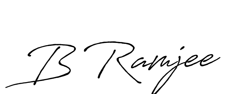 Also we have B Ramjee name is the best signature style. Create professional handwritten signature collection using Antro_Vectra_Bolder autograph style. B Ramjee signature style 7 images and pictures png