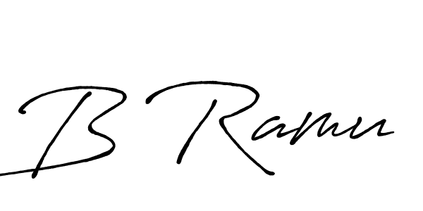 Design your own signature with our free online signature maker. With this signature software, you can create a handwritten (Antro_Vectra_Bolder) signature for name B Ramu. B Ramu signature style 7 images and pictures png