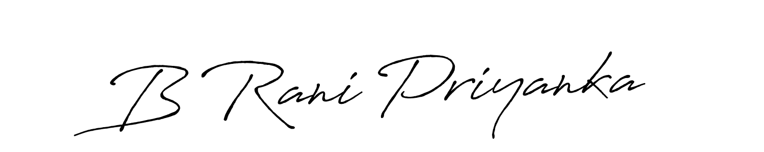 How to make B Rani Priyanka signature? Antro_Vectra_Bolder is a professional autograph style. Create handwritten signature for B Rani Priyanka name. B Rani Priyanka signature style 7 images and pictures png