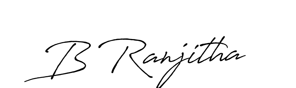 How to make B Ranjitha signature? Antro_Vectra_Bolder is a professional autograph style. Create handwritten signature for B Ranjitha name. B Ranjitha signature style 7 images and pictures png