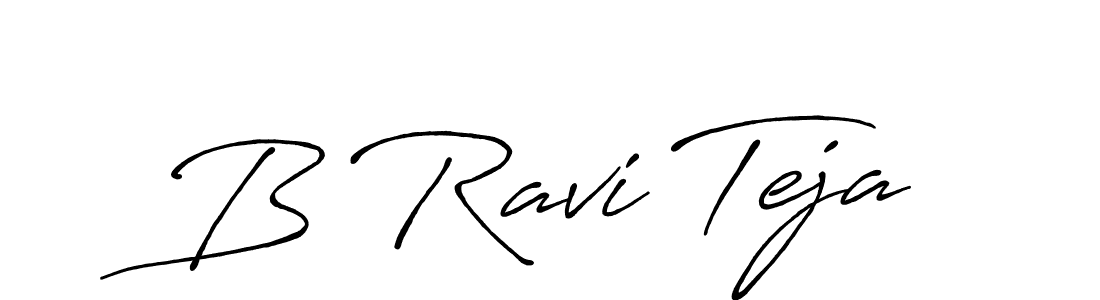 Make a beautiful signature design for name B Ravi Teja. With this signature (Antro_Vectra_Bolder) style, you can create a handwritten signature for free. B Ravi Teja signature style 7 images and pictures png