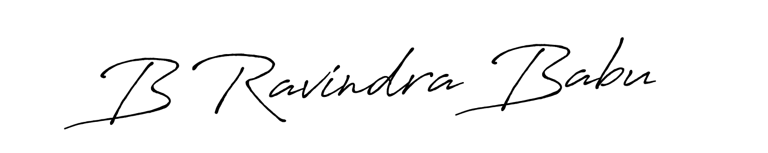 Use a signature maker to create a handwritten signature online. With this signature software, you can design (Antro_Vectra_Bolder) your own signature for name B Ravindra Babu. B Ravindra Babu signature style 7 images and pictures png