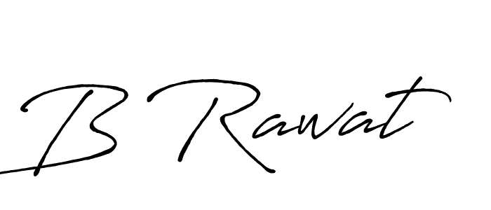 Also we have B Rawat name is the best signature style. Create professional handwritten signature collection using Antro_Vectra_Bolder autograph style. B Rawat signature style 7 images and pictures png