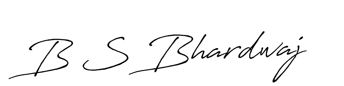 Design your own signature with our free online signature maker. With this signature software, you can create a handwritten (Antro_Vectra_Bolder) signature for name B S Bhardwaj. B S Bhardwaj signature style 7 images and pictures png