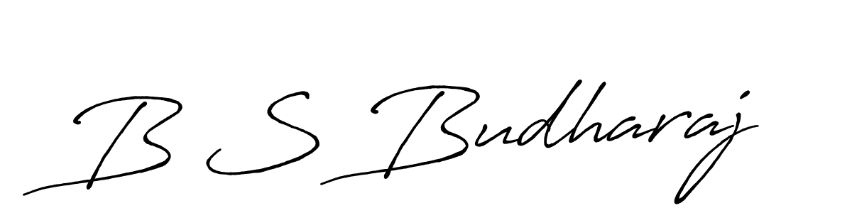 B S Budharaj stylish signature style. Best Handwritten Sign (Antro_Vectra_Bolder) for my name. Handwritten Signature Collection Ideas for my name B S Budharaj. B S Budharaj signature style 7 images and pictures png