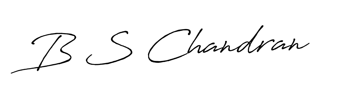 Create a beautiful signature design for name B S Chandran. With this signature (Antro_Vectra_Bolder) fonts, you can make a handwritten signature for free. B S Chandran signature style 7 images and pictures png