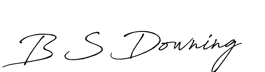 Also we have B S Downing name is the best signature style. Create professional handwritten signature collection using Antro_Vectra_Bolder autograph style. B S Downing signature style 7 images and pictures png