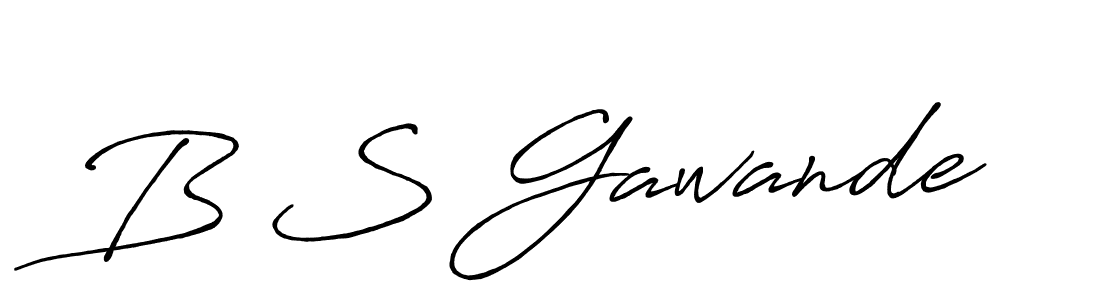 How to make B S Gawande signature? Antro_Vectra_Bolder is a professional autograph style. Create handwritten signature for B S Gawande name. B S Gawande signature style 7 images and pictures png