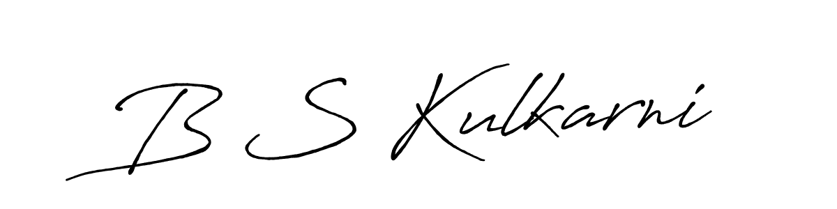 You should practise on your own different ways (Antro_Vectra_Bolder) to write your name (B S Kulkarni) in signature. don't let someone else do it for you. B S Kulkarni signature style 7 images and pictures png