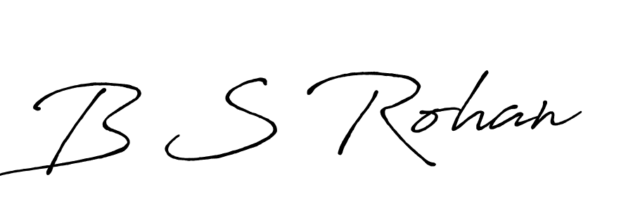 Create a beautiful signature design for name B S Rohan. With this signature (Antro_Vectra_Bolder) fonts, you can make a handwritten signature for free. B S Rohan signature style 7 images and pictures png