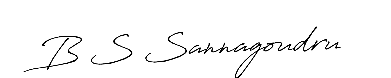 How to make B S Sannagoudru signature? Antro_Vectra_Bolder is a professional autograph style. Create handwritten signature for B S Sannagoudru name. B S Sannagoudru signature style 7 images and pictures png