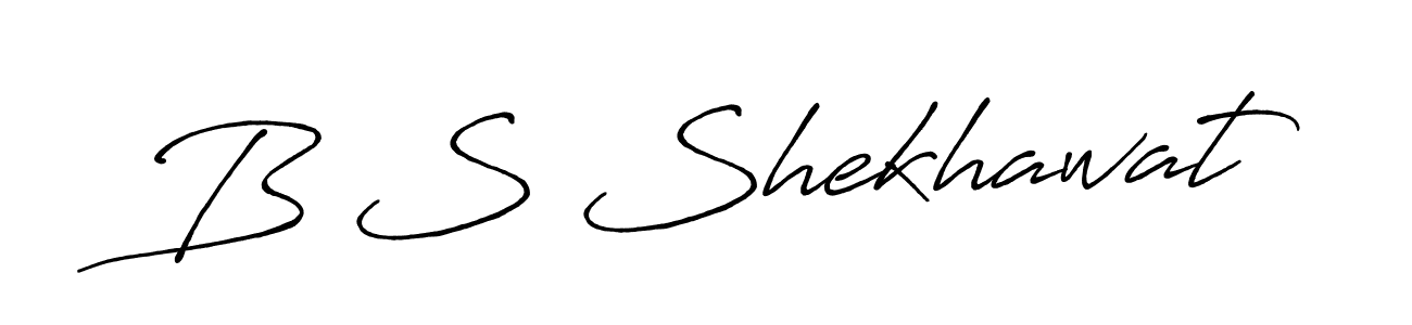 How to make B S Shekhawat name signature. Use Antro_Vectra_Bolder style for creating short signs online. This is the latest handwritten sign. B S Shekhawat signature style 7 images and pictures png