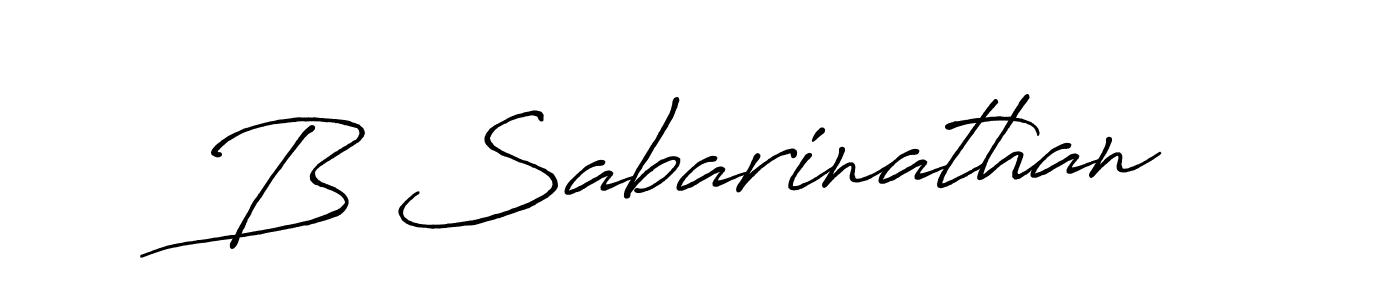 B Sabarinathan stylish signature style. Best Handwritten Sign (Antro_Vectra_Bolder) for my name. Handwritten Signature Collection Ideas for my name B Sabarinathan. B Sabarinathan signature style 7 images and pictures png