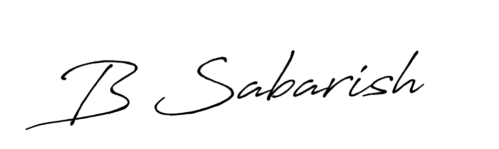 B Sabarish stylish signature style. Best Handwritten Sign (Antro_Vectra_Bolder) for my name. Handwritten Signature Collection Ideas for my name B Sabarish. B Sabarish signature style 7 images and pictures png