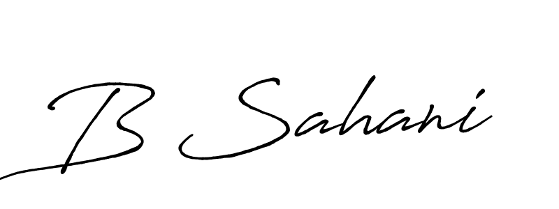 B Sahani stylish signature style. Best Handwritten Sign (Antro_Vectra_Bolder) for my name. Handwritten Signature Collection Ideas for my name B Sahani. B Sahani signature style 7 images and pictures png