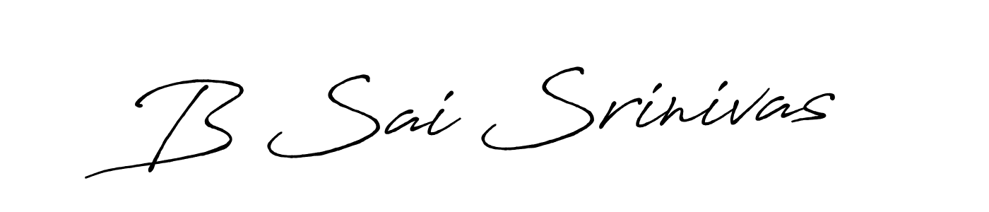 Create a beautiful signature design for name B Sai Srinivas. With this signature (Antro_Vectra_Bolder) fonts, you can make a handwritten signature for free. B Sai Srinivas signature style 7 images and pictures png