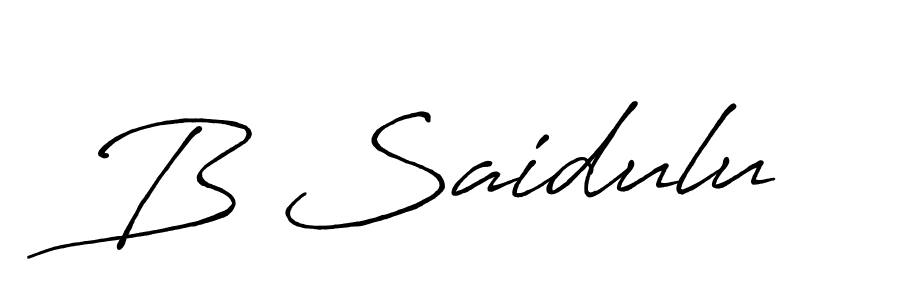 The best way (Antro_Vectra_Bolder) to make a short signature is to pick only two or three words in your name. The name B Saidulu include a total of six letters. For converting this name. B Saidulu signature style 7 images and pictures png