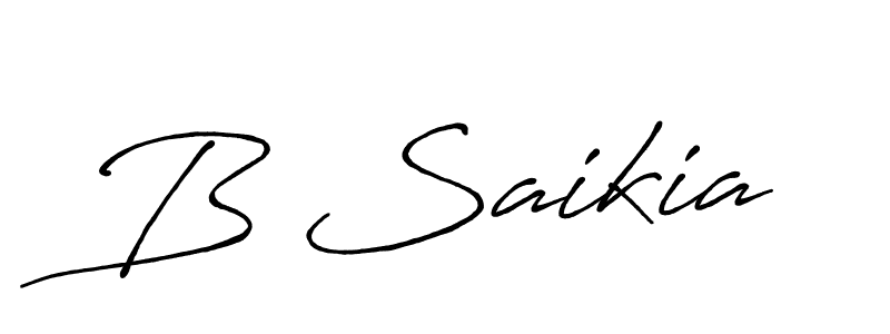 Also we have B Saikia name is the best signature style. Create professional handwritten signature collection using Antro_Vectra_Bolder autograph style. B Saikia signature style 7 images and pictures png