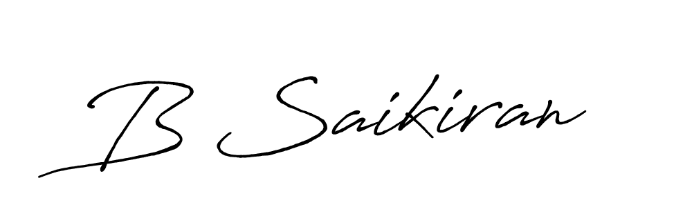 B Saikiran stylish signature style. Best Handwritten Sign (Antro_Vectra_Bolder) for my name. Handwritten Signature Collection Ideas for my name B Saikiran. B Saikiran signature style 7 images and pictures png