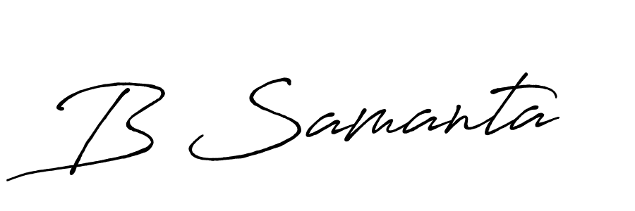 Create a beautiful signature design for name B Samanta. With this signature (Antro_Vectra_Bolder) fonts, you can make a handwritten signature for free. B Samanta signature style 7 images and pictures png