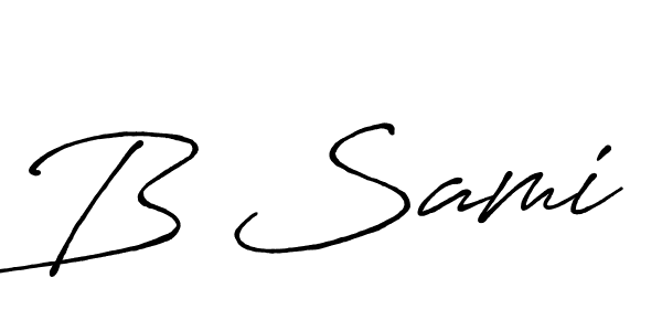 Design your own signature with our free online signature maker. With this signature software, you can create a handwritten (Antro_Vectra_Bolder) signature for name B Sami. B Sami signature style 7 images and pictures png