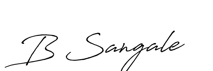 Make a beautiful signature design for name B Sangale. With this signature (Antro_Vectra_Bolder) style, you can create a handwritten signature for free. B Sangale signature style 7 images and pictures png
