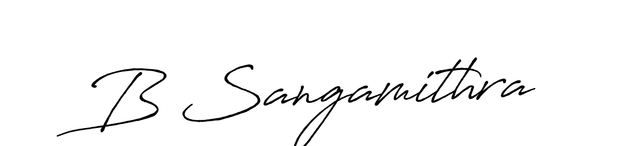 Also You can easily find your signature by using the search form. We will create B Sangamithra name handwritten signature images for you free of cost using Antro_Vectra_Bolder sign style. B Sangamithra signature style 7 images and pictures png