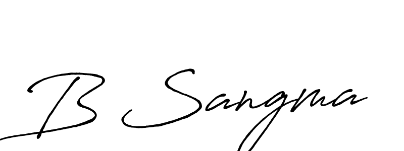Make a beautiful signature design for name B Sangma. With this signature (Antro_Vectra_Bolder) style, you can create a handwritten signature for free. B Sangma signature style 7 images and pictures png