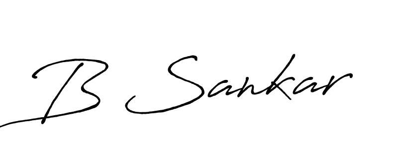 How to make B Sankar name signature. Use Antro_Vectra_Bolder style for creating short signs online. This is the latest handwritten sign. B Sankar signature style 7 images and pictures png