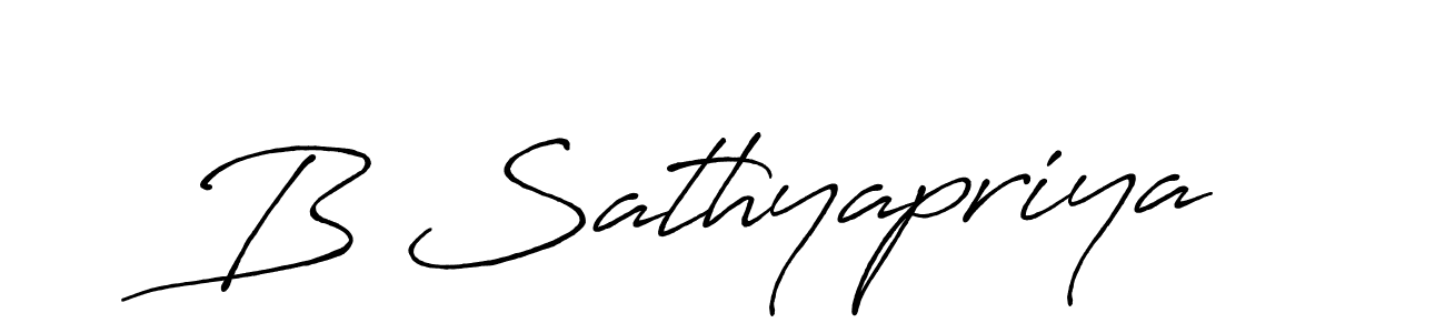 Use a signature maker to create a handwritten signature online. With this signature software, you can design (Antro_Vectra_Bolder) your own signature for name B Sathyapriya. B Sathyapriya signature style 7 images and pictures png