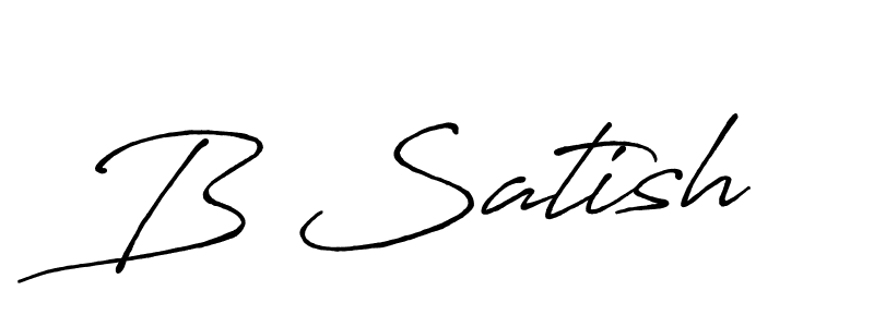 Make a beautiful signature design for name B Satish. Use this online signature maker to create a handwritten signature for free. B Satish signature style 7 images and pictures png