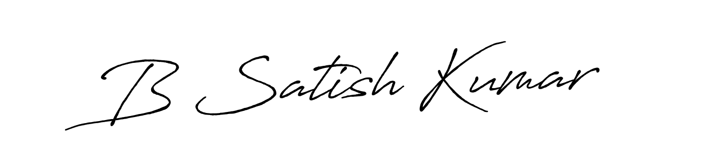 Also we have B Satish Kumar name is the best signature style. Create professional handwritten signature collection using Antro_Vectra_Bolder autograph style. B Satish Kumar signature style 7 images and pictures png